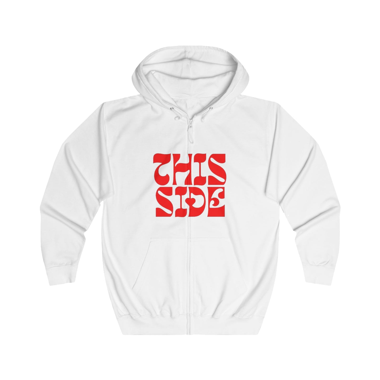 'THIS SIDE' UNISEX ZIP HOODIE