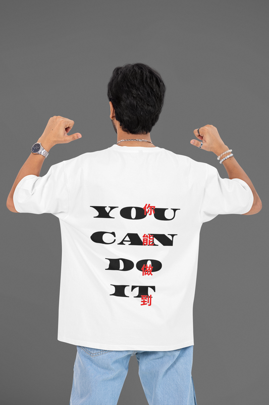 'YOU CAN DO IT' FADED T-SHIRT